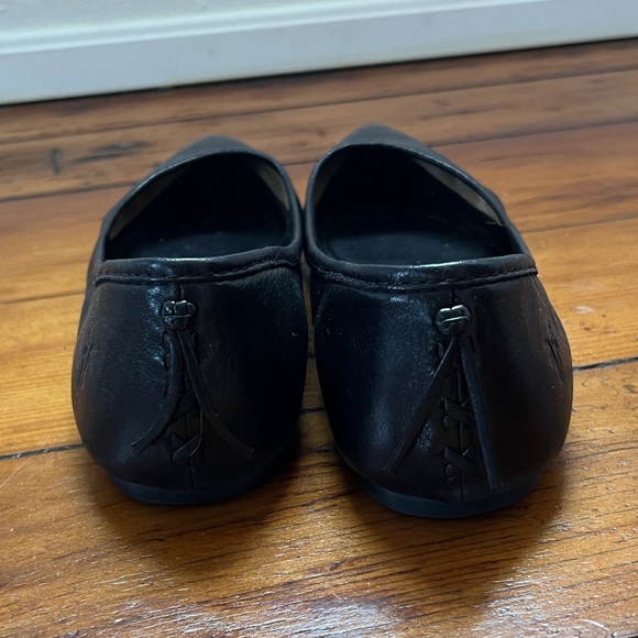 Frye Regina Ballet Flat Black Leather Size 9ish - Picture 2 of 4